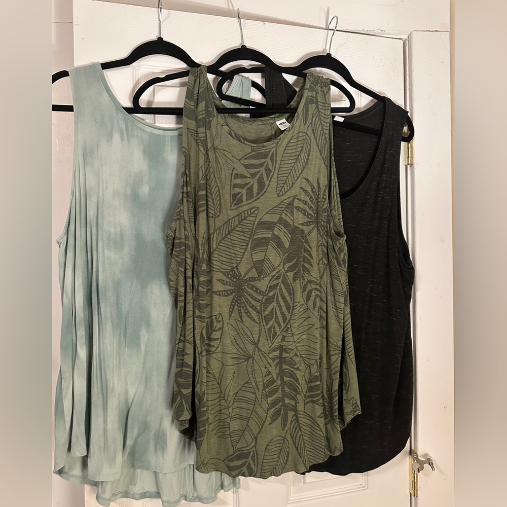 Old navy luxe tank top- SET OF 3